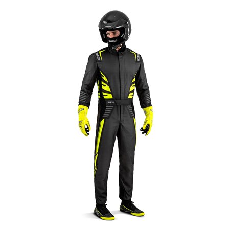 TRAJE DE CARRERAS SPARCO INFINITY 5.0 TALLA 52 GRIS OSCURO/AMARILLO FLUOR