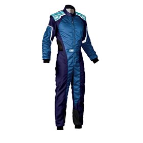 TRAJE DE CARRERAS KS-3 KART (PARA NIÑOS) AZUL / BLANCO / CIAN TALLA 120 (NIÑOS)