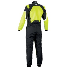 TRAJE DE CARRERAS KS-3 KART NEGRO / AMARILLO FLUO TALLA 56