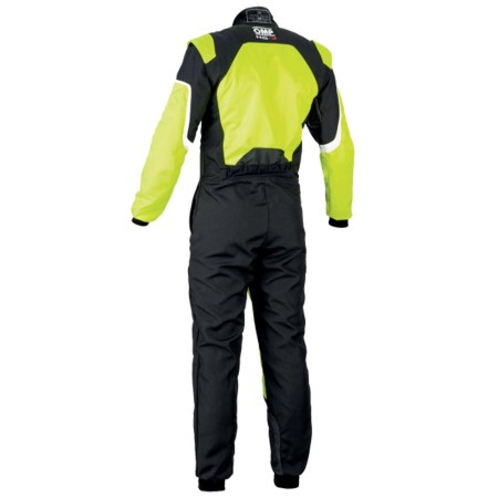 TRAJE DE CARRERAS KS-3 KART NEGRO / AMARILLO FLUO TALLA 56