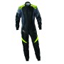 TRAJE DE CARRERAS KARTING OMP KS-2X ART  FIA 8877-2022 - PARA NIÑOS NEGRO / FLUO AMARILLO TALLA 120