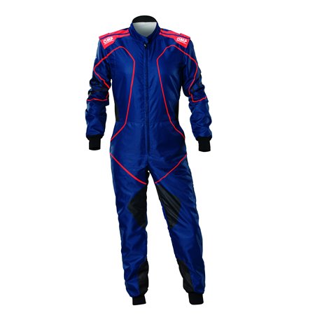TRAJE DE CARRERAS KARTING OMP KS-3X ART STYLE 2 FIA 8877-2022 (ADULTO) AZUL / ROJO TALLA 54