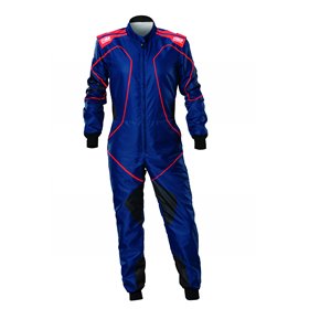 TRAJE DE CARRERAS KARTING OMP KS-3X ART FIA 8877-2022 (NIÑO) AZUL / ROJO TALLA 150
