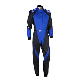 TRAJE DE CARRERAS KARTING OMP KS-3X FIA 8877-2022 (ADULTO) NEGRO / AZUL TALLA 62