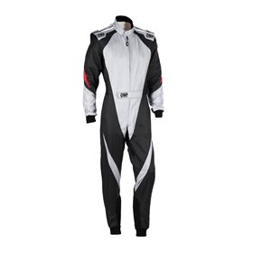 TRAJE DE CARRERAS KARTING OMP KS-3X FIA 8877-2022 (ADULTO) GRIS / NEGRO TALLA 58