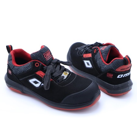 OMP MECCANICA ZAPATILLAS TRABAJO SEGURIDAD S3 SRC ESD PRO URBAN TALLA 38 NEGRO ROJO