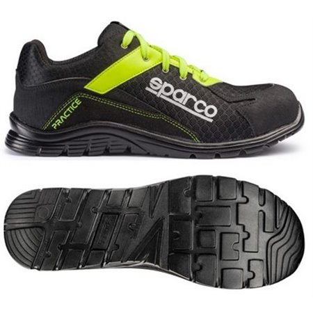 ZAPATILLAS SPARCO PRACTICE JOS TALLA 45 NEGRO/AMARILLO S1P SRC