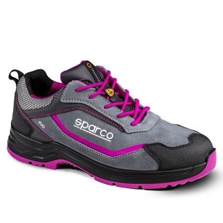 ZAPATO SEGURIDAD SPARCO INDY DANICA S3 TALLA 35 GRIS/FUCSIA