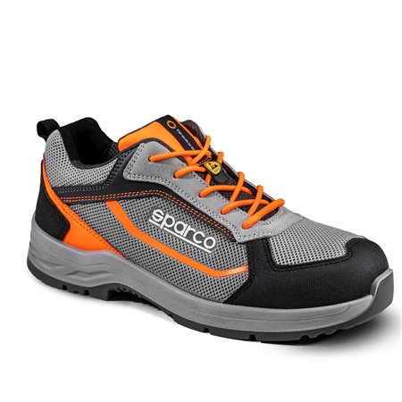 ZAPATO SEGURIDAD SPARCO INDY-R PATO S1P ESD TALLA 42 GRIS/NARANJA FLUOR
