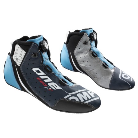 ZAPATILLAS OMP ONE EVO X R FIA 8856-2018 AZUL MARINO / PLATA / CIAN TALLA 38