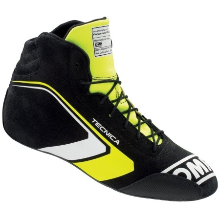 ZAPATILLAS OMP TECNICA FIA 8856-2018 NEGRO/AMARILLO FLUO TALLA 38