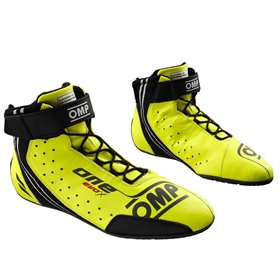 ZAPATILLAS OMP ONE EVO X MY2024 FIA 8856-2018 AMARILLO FLUO TALLA 41