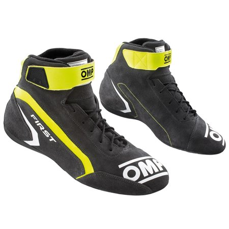ZAPATILLAS OMP FIRST FIA 8856-2018 GRIS / AMARILLO FLUO TALLA 48