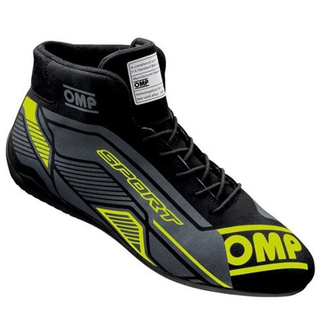 ZAPATILLAS OMP SPORT FIA 8856-2018 NEGRO/AMARILLO FLUO TALLA 43