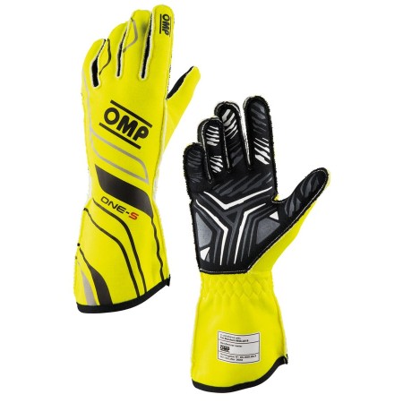 GUANTES OMP ONE-S FIA 8856-2018 AMARILLO FLUO TALLA XS