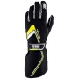 GUANTES OMP TECNICA FIA 8856-2018 NEGRO / AMARILLO FLUO TALLA XS