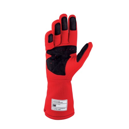 GUANTES OMP DIJON FIA 8856-2018 ROJO TALLA L