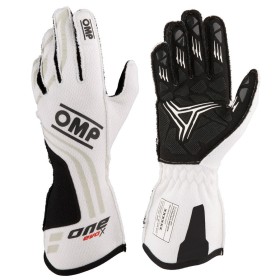 GUANTES OMP ONE EVO-X MY24 FIA 8856-2018 BLANCO TALLA M
