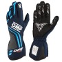 GUANTES OMP ONE EVO-X MY24 FIA 8856-2018 AZUL MARINO / CIAN TALLA S