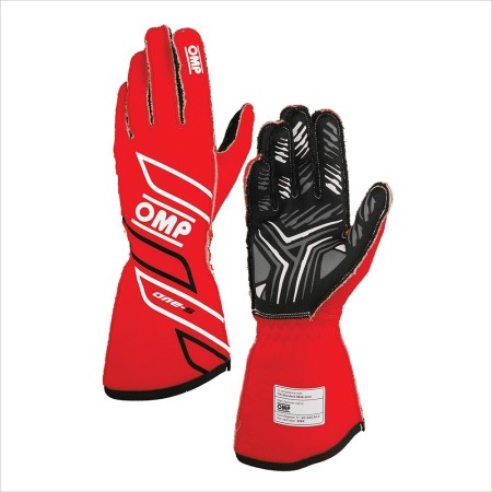 GUANTES OMP ONE-S MY2025 FIA 8856-2018 ROJO TALLA L