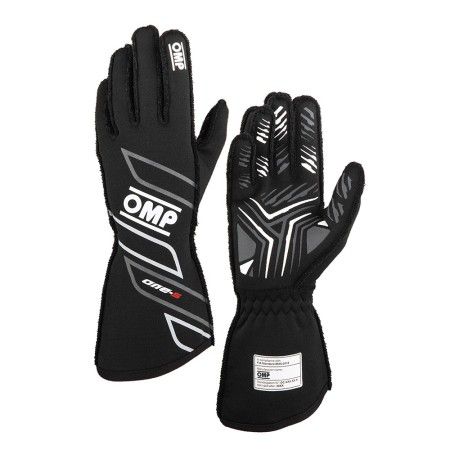 GUANTES OMP ONE-S MY2025 FIA 8856-2018 NEGRO TALLA XL