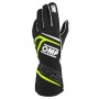 GUANTES OMP FIRST FIA 8856-2018 MY2025 NEGRO / FLUO AMARILLO TALLA XL