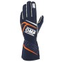 GUANTES OMP FIRST FIA 8856-2018 MY2025 NAVY AZUL / FLUO NARANJA TALLA S