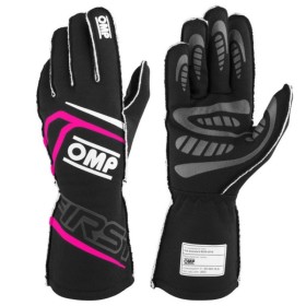 GUANTES OMP FIRST FIA 8856-2018 MY2025 NEGRO / FUCSIA TALLA XL