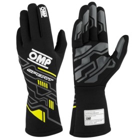 GUANTES OMP SPORT FIA 8856-2018 MY2025 NEGRO / FLUO AMARILLO TALLA XS