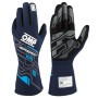 GUANTES OMP SPORT FIA 8856-2018 MY2025 NAVY AZUL / CYAN TALLA S