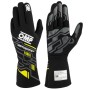 GUANTES OMP SPORT FIA 8856-2018 MY2025 NEGRO / FLUO AMARILLO TALLA L