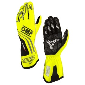GUANTES OMP KART KS-X FIA 8877-2022 AMARILLO FLUO TALLA 005 (NIÑOS)