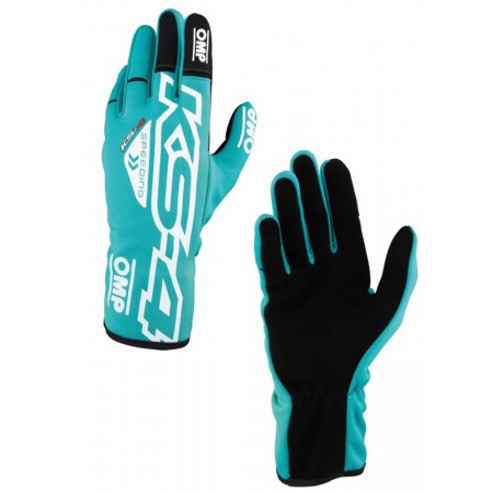 GUANTES OMP KART KS-4 VERDE MENTA TALLA S