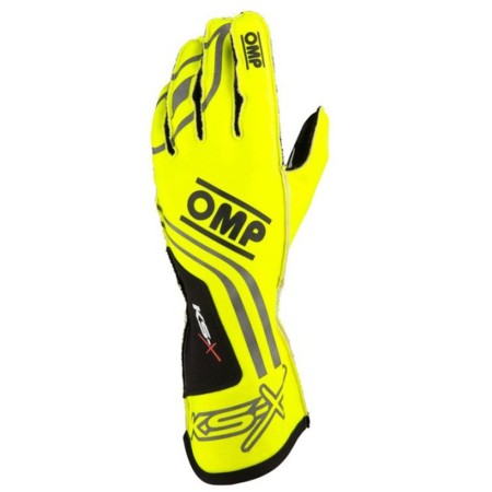 GUANTES OMP KART KS-X FIA 8877-2022 AMARILLO FLUO TALLA 006 (NIÑOS)