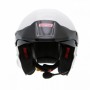 CASCO RALLY BLANCO TALLA XS HANS (VISERA NEGRA)