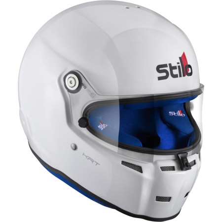 CASCO KARTING ST5FN HOMOLOGACION K2020 BLANCO/INTERIOR AZUL TALLA 59