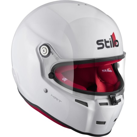 CASCO KARTING ST5FN HOMOLOGACION K2020 BLANCO/INTERIOR ROJO TALLA 63