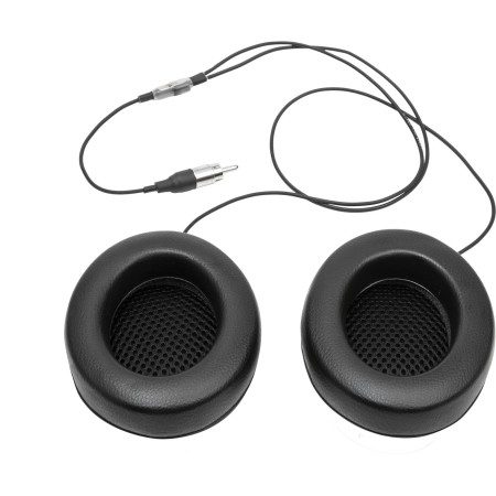 AURICULARES CON OREJERA TIPO RALLY PARA CASCO TURISMO CONEXIÓN MACHO RCA