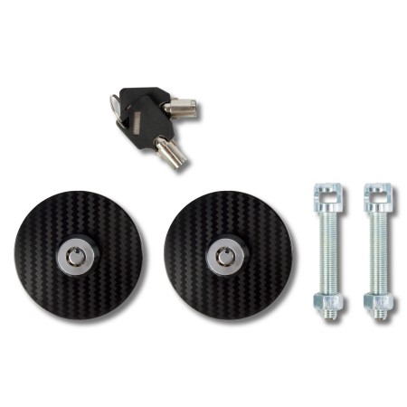 KIT CIERRE CAPOT LLAVE NEGRO/PLATA CARBONO OCC MOTORSPORT