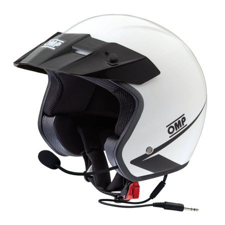 CASCO OMP STAR CON INTECOMUNICADOR ECE 22.06 BLANCO TALLA XXL