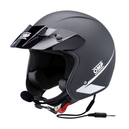 CASCO OMP STAR CON INTECOMUNICADOR ECE 22.06 NEGRO MATE TALLA M