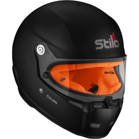 CASCO STILO ST5 CMR NEGRO MATE INTERIOR NARANJA KARTING TALLA 54