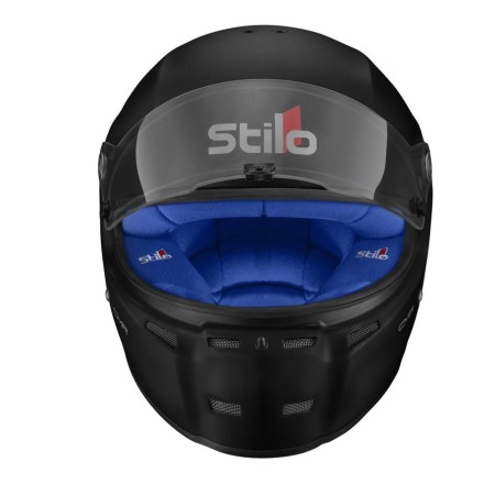 CASCO STILO ST5 CMR NEGRO MATE INTERIOR AZUL KARTING TALLA 55