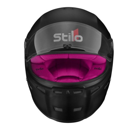 CASCO STILO ST5 CMR NEGRO MATE INTERIOR ROSA KARTING TALLA 57