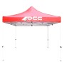 CARPA RACING 3X3M ACERO INOX ROJO 40MM 420 OXFORD