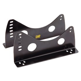 PAR DE SOPORTES ASIENTO CON INSERCIONES LATERALES DE ACERO DE ESPESOR 3 MM NEGRO