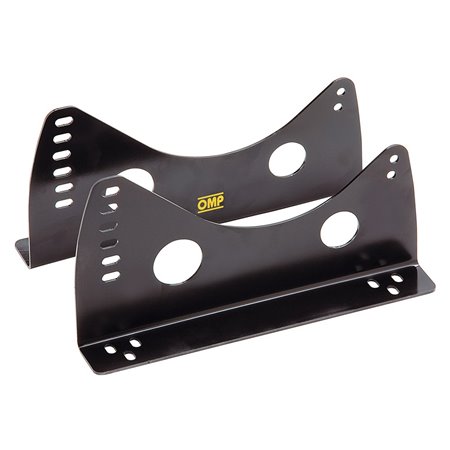 PAR DE SOPORTES ASIENTO CON INSERCIONES LATERALES DE ACERO DE ESPESOR 3 MM NEGRO