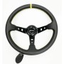 VOLANTE DESPLAZADO MOD. TRACK PIEL ARTIFICIAL BRAZOS NEGROS OCC MOTORSPORT