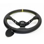 VOLANTE DESPLAZADO MOD. TRACK PIEL ARTIFICIAL BRAZOS NEGROS OCC MOTORSPORT