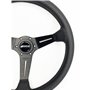 VOLANTE DESPLAZADO MOD. CLASSIC PIEL PERFORADA BRAZOS NEGROS OCC MOTORSPORT